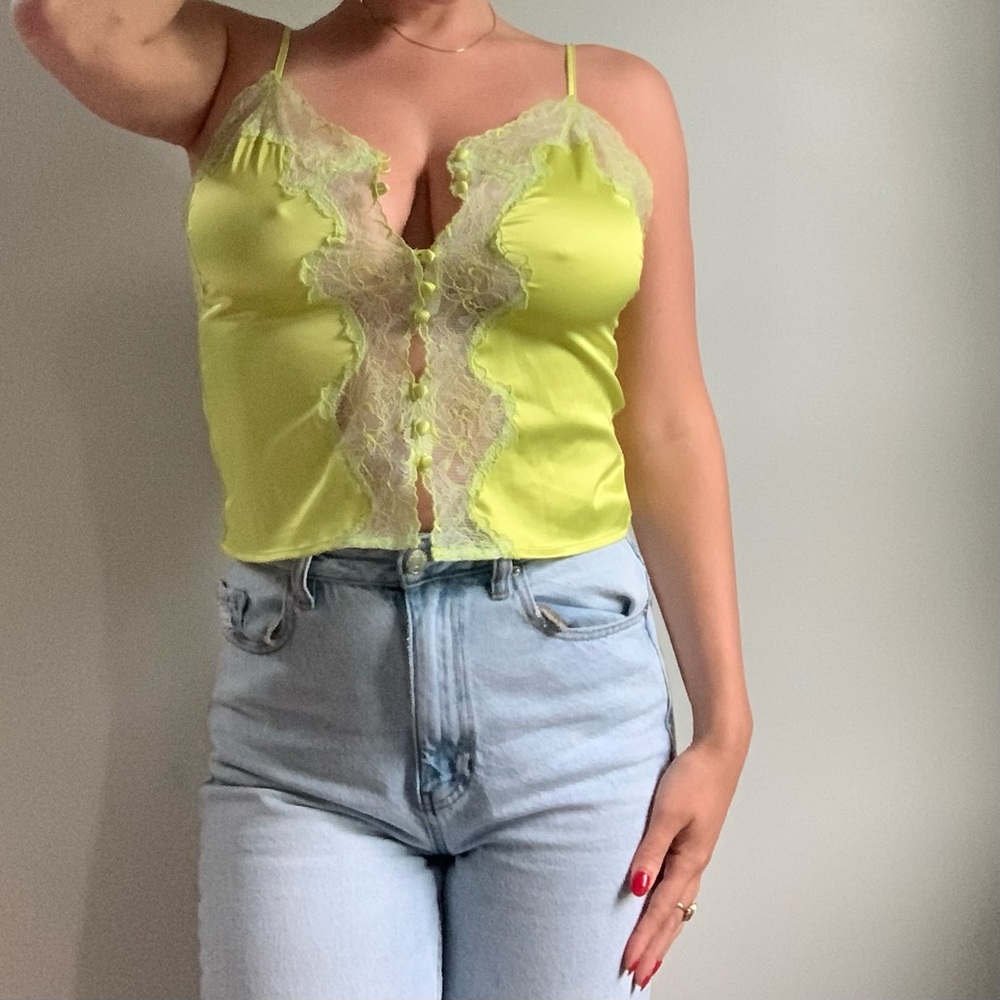 Savage X Fenty lime green lingerie top